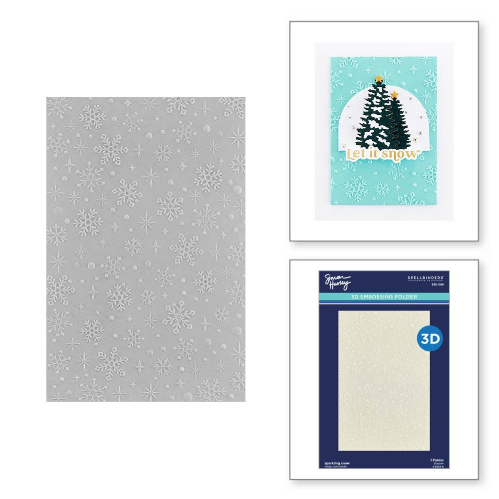 Spellbinders SIMON HURLEY EMBOSS FOLD SPARKLING SNOW