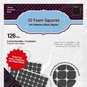 Scrapbook Adhesives 3-D Foam Squares Black Regular