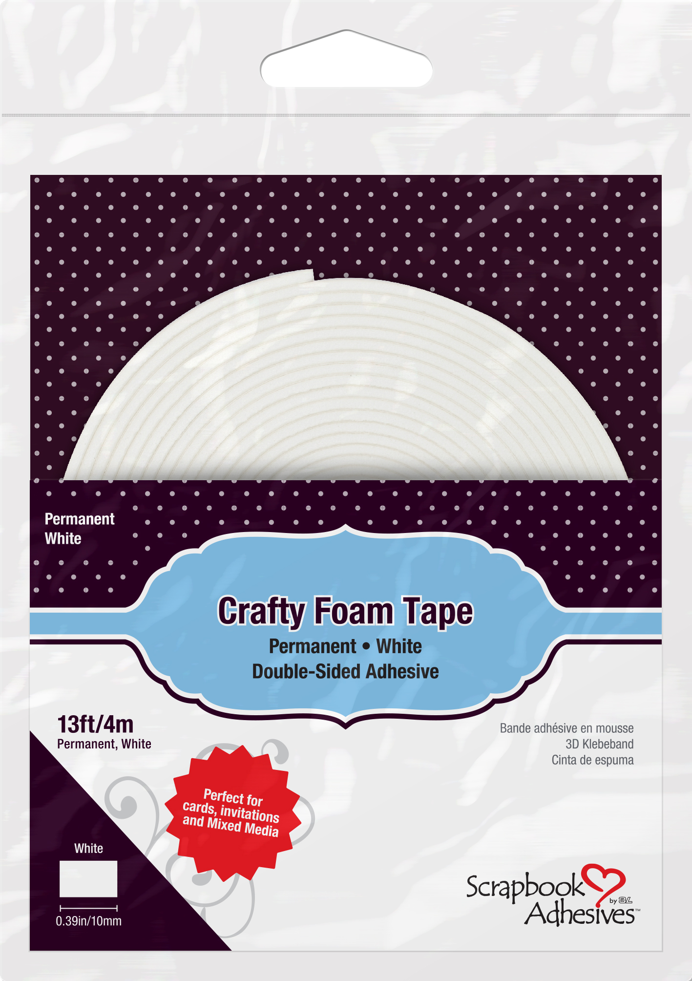 Scrapbook Adhesives Crafty Foam Tape White