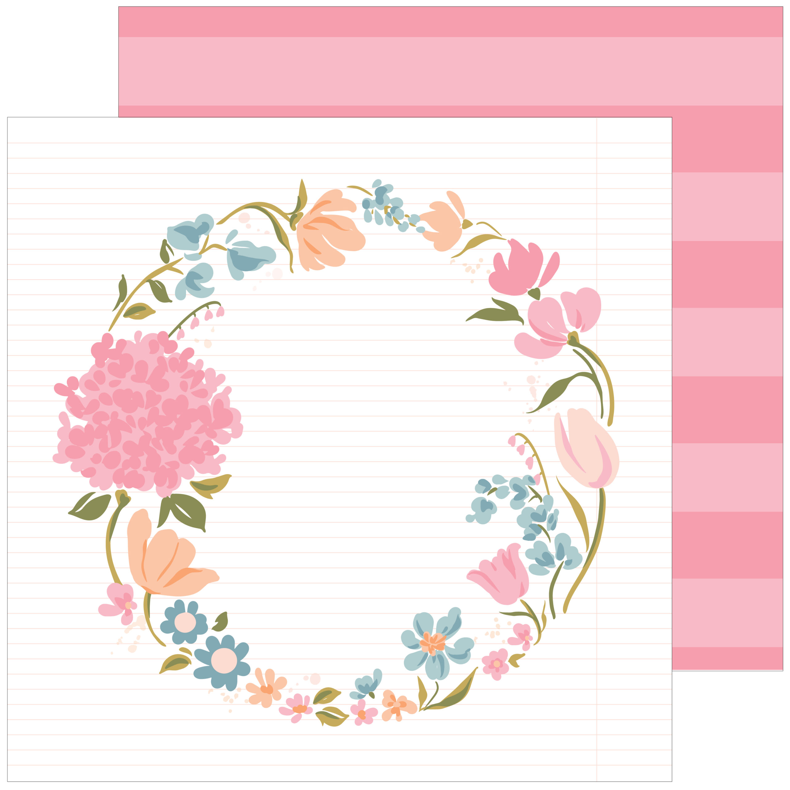 Pinkfresh Lovely Blooms 12X12 Be Present