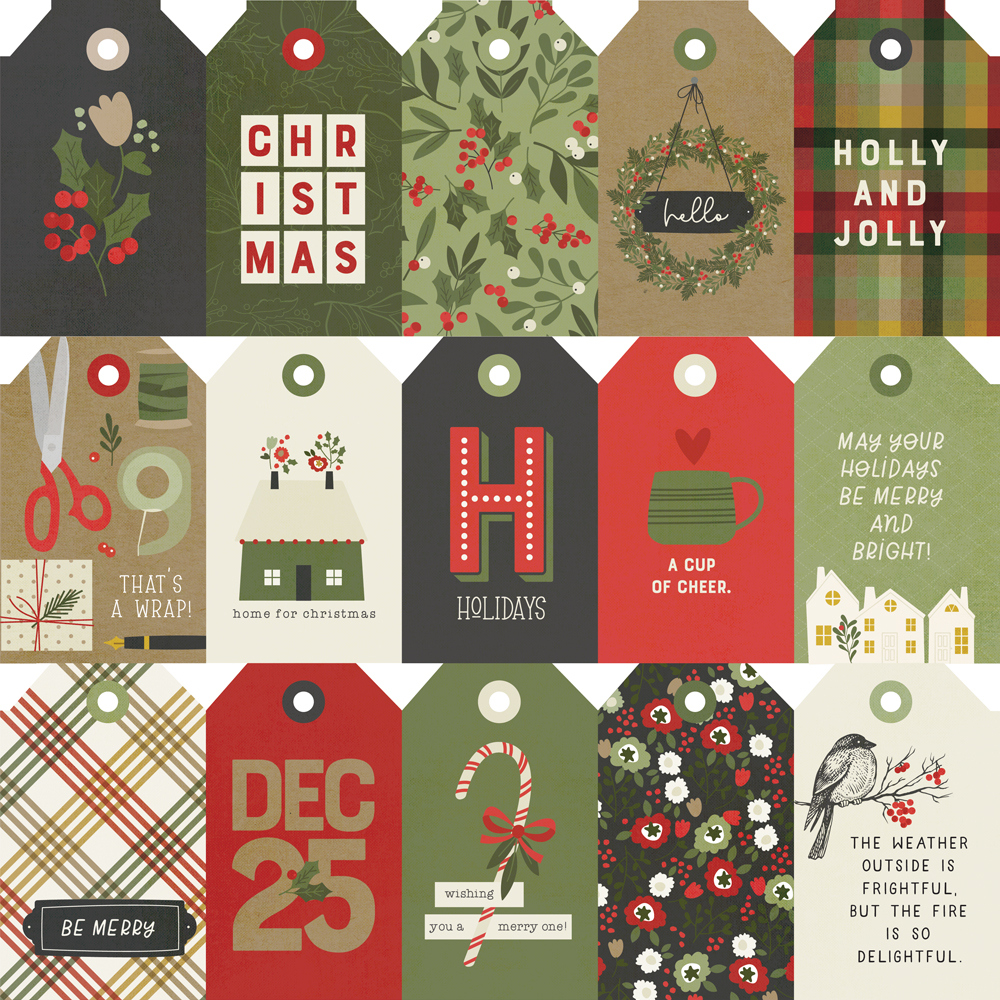 Simple Stories the Holiday Life 12X 12 Life Tags Elements