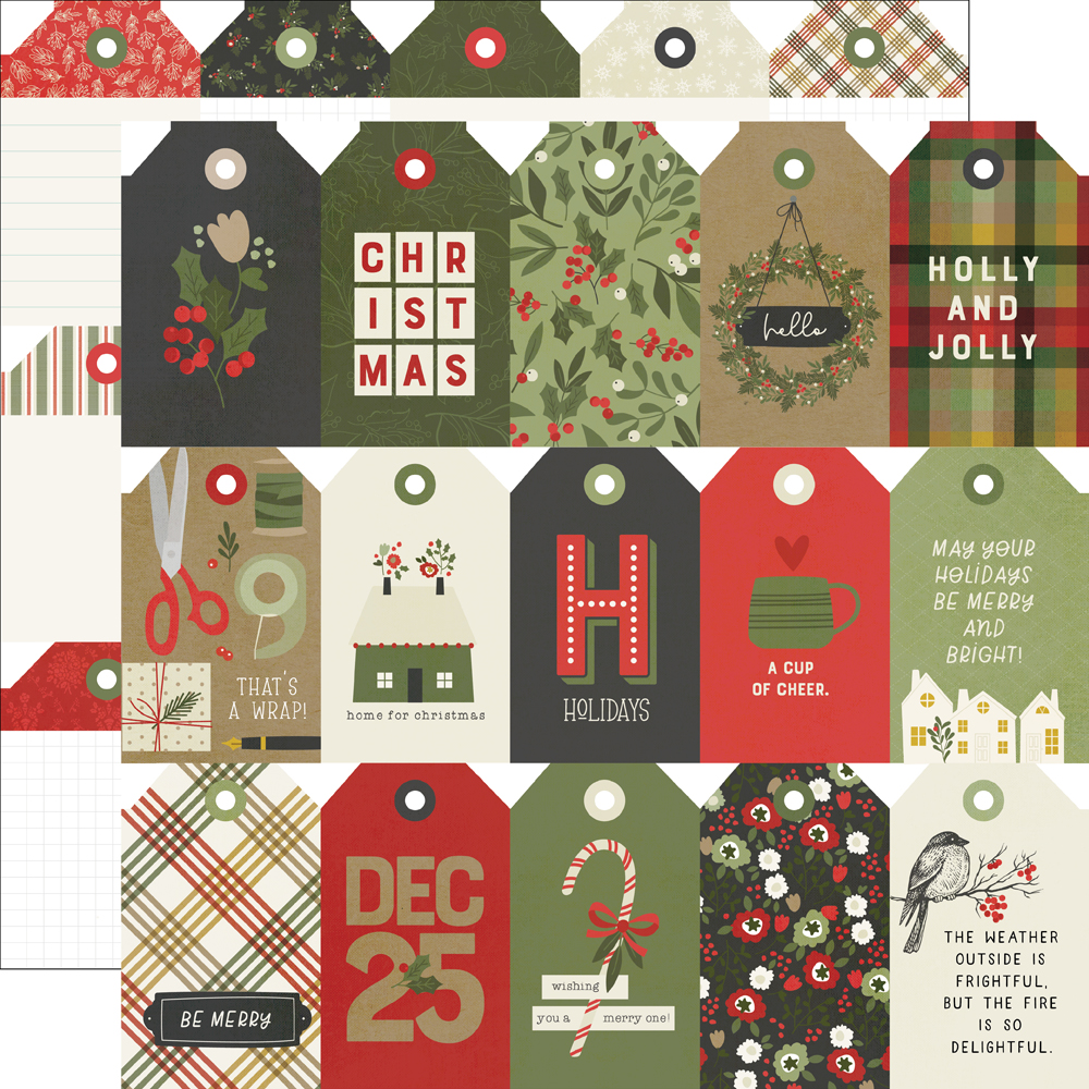 Simple Stories the Holiday Life 12X 12 Life Tags Elements