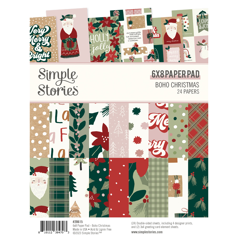 Simple Stories Boho Christmas 6X8 Pad