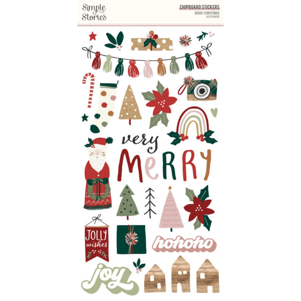 Simple Stories Boho Christmas 6X12 Chipboard