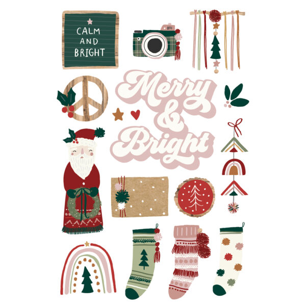 Simple Stories Boho Christmas Sticker Book