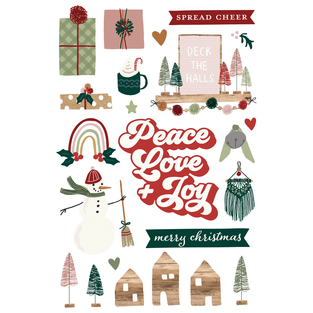 Simple Stories Boho Christmas Sticker Book