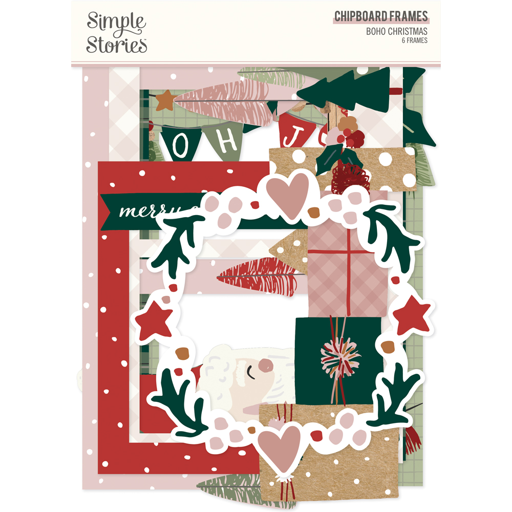 Simple Stories Boho Christmas Chipboard Frames