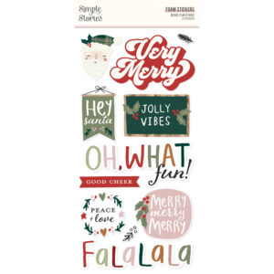 Simple Stories Boho Christmas Foam Stickers