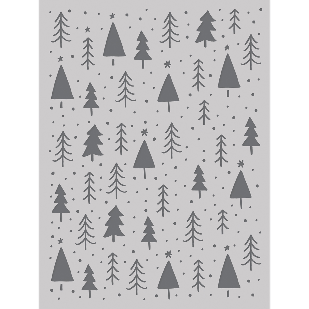 Simple Stories Boho Christmas Stencil Pine Trees