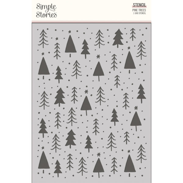 Simple Stories Boho Christmas Stencil Pine Trees