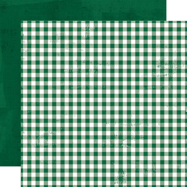 Simple Stories SV Dear Santa 12X12 Evergreen Gingham