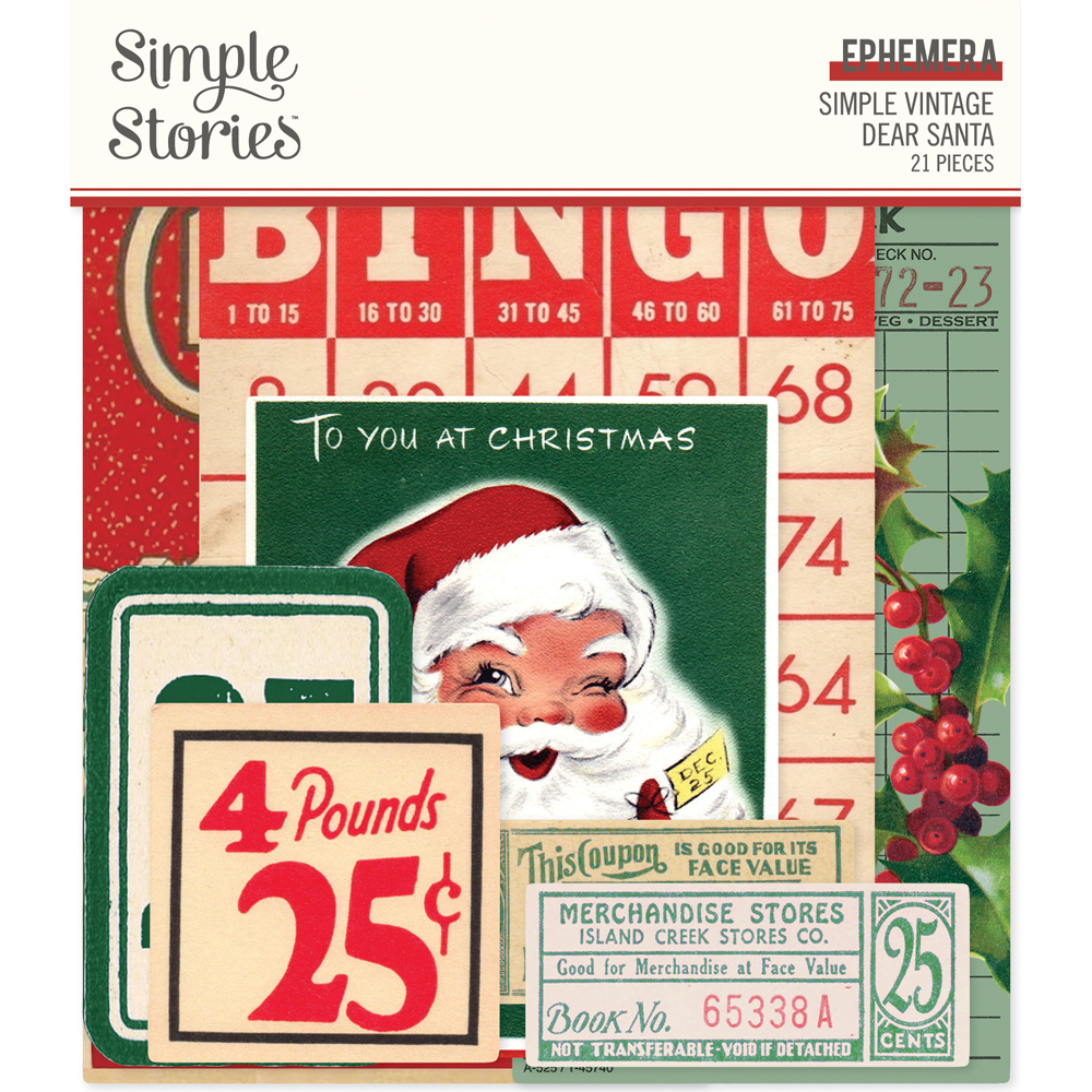 Simple Stories SV Dear Santa Ephemera