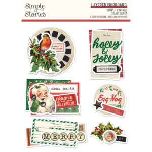 Simple Stories SV Dear Santa Layered Chipboard