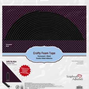 SCRAPBOOK ADHESIVES 3-D FOAM TAPE 2MM 54' BLACK