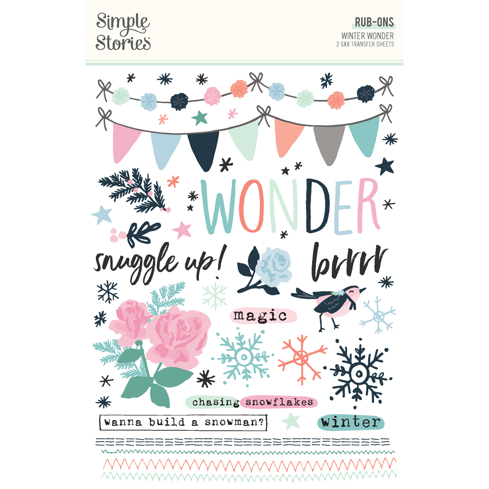 Simple Stories Winter Wonder Rub Ons