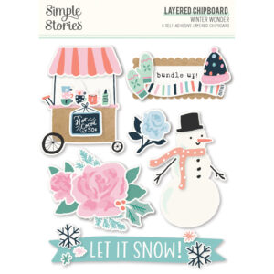 Simple Stories Winter Wonder Layered Chipboard