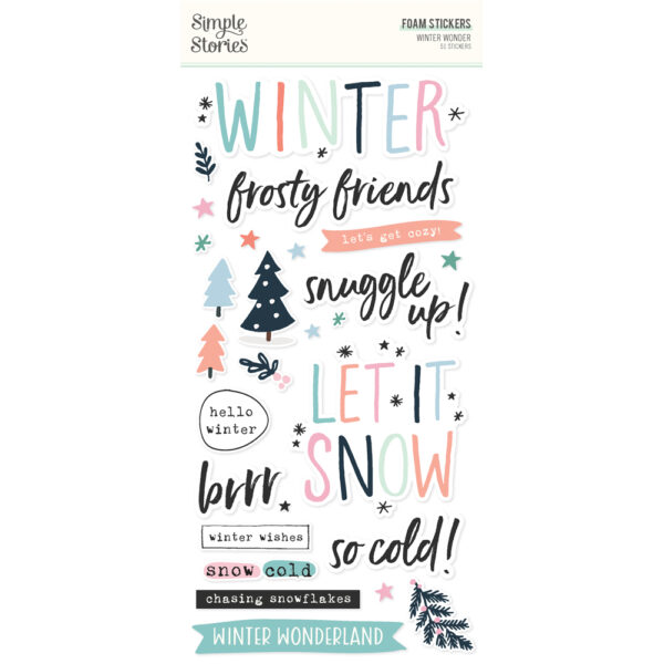 Simple Stories Winter Wonder Foam Stickers