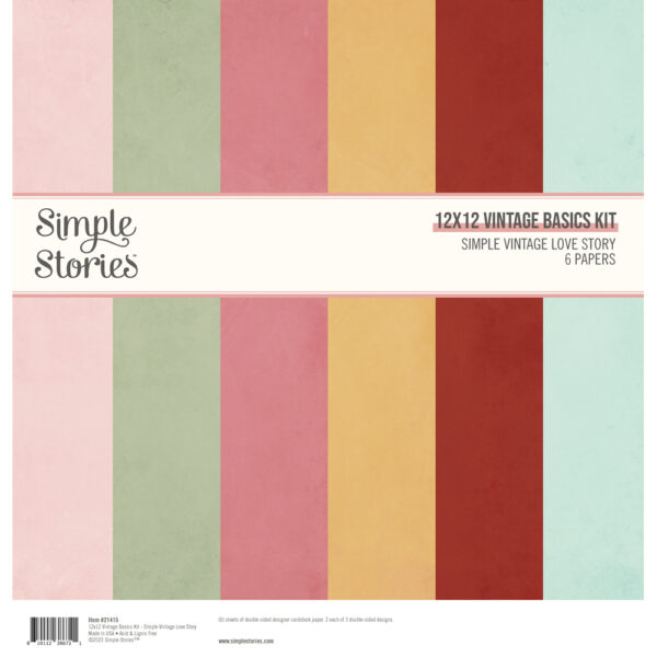 Simple Stories Simple Vintage Love Story Vintage Basics Kit