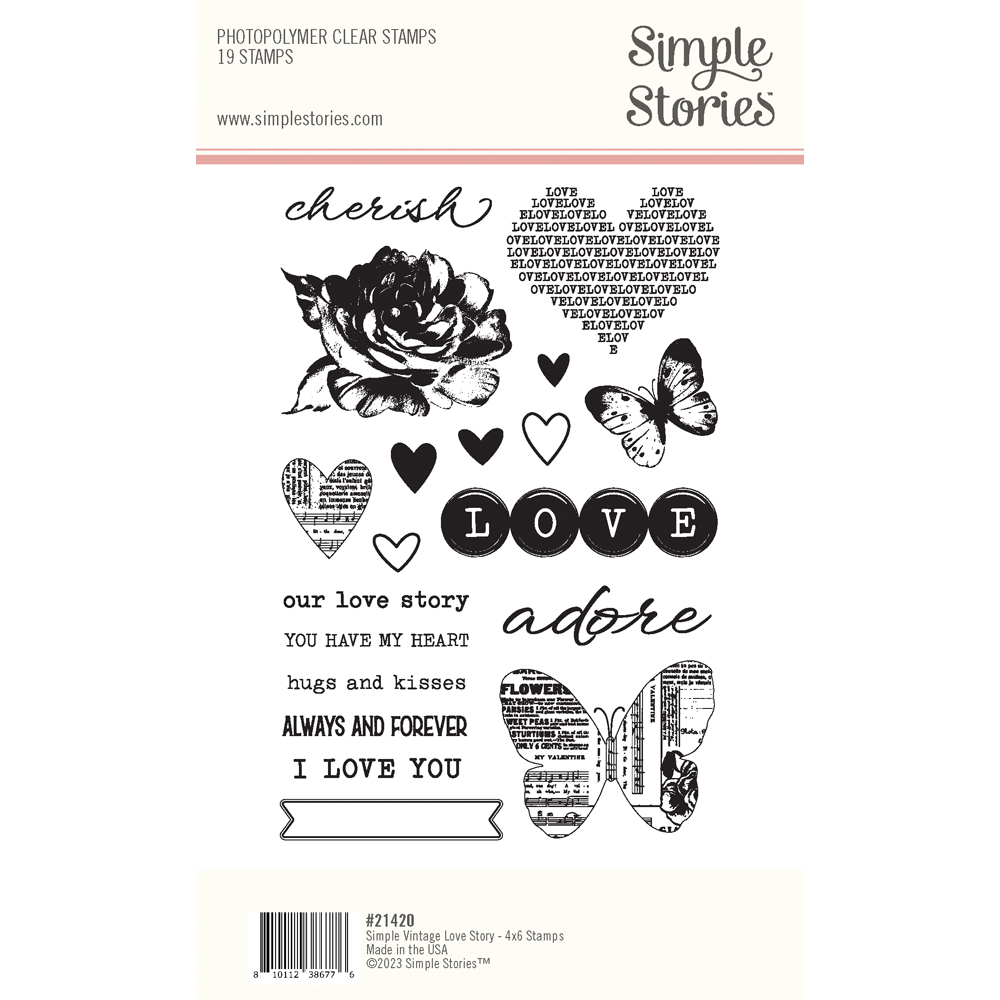 Simple Stories Simple Vintage Love Story Stamps