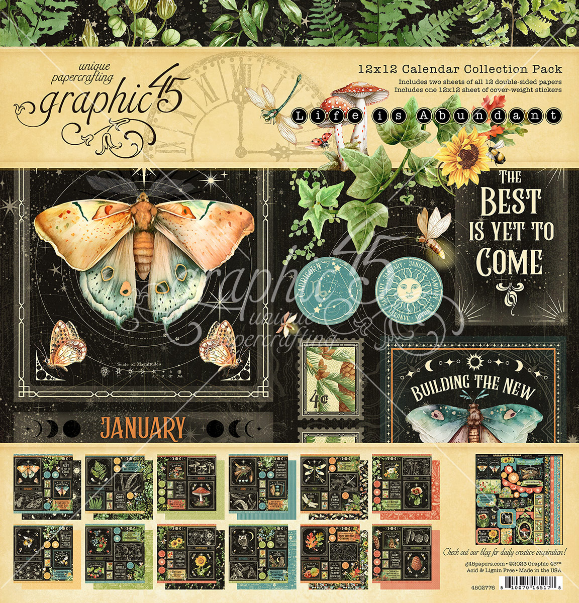 Graphic 45 Life Is Abundant 12X12 Collection Pack With Stickers