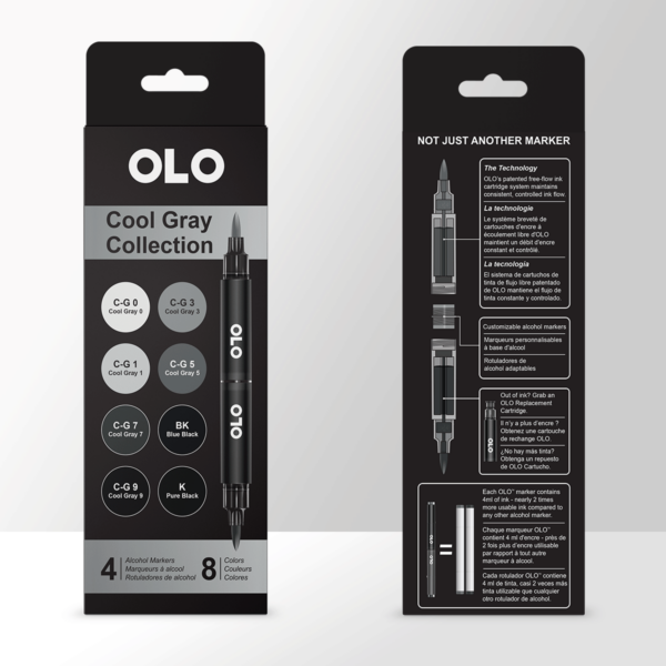 Olo 4 Piece Set Cool Gray