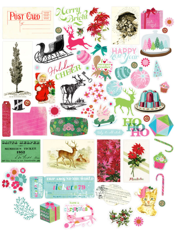 Fancy Pants Fruitcake & Tinsel Ephemera 1