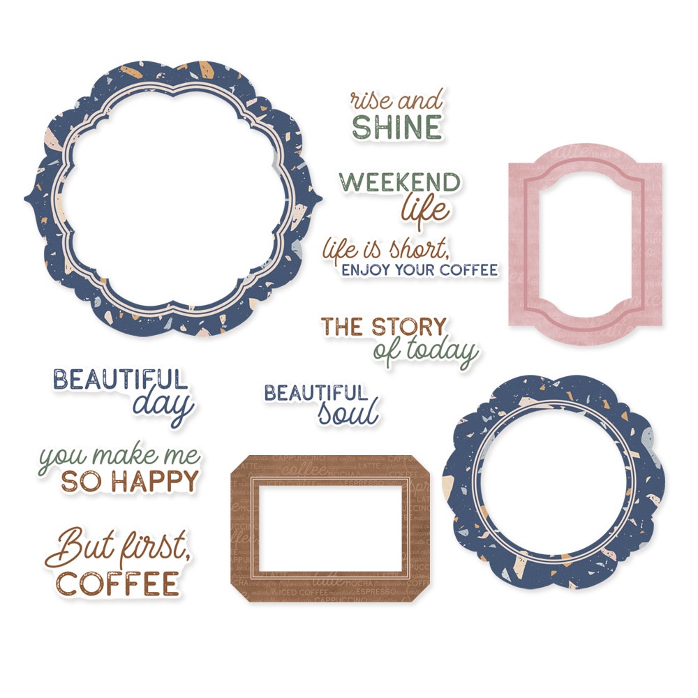 P13 Coffee Break Ephemera Frames & Words