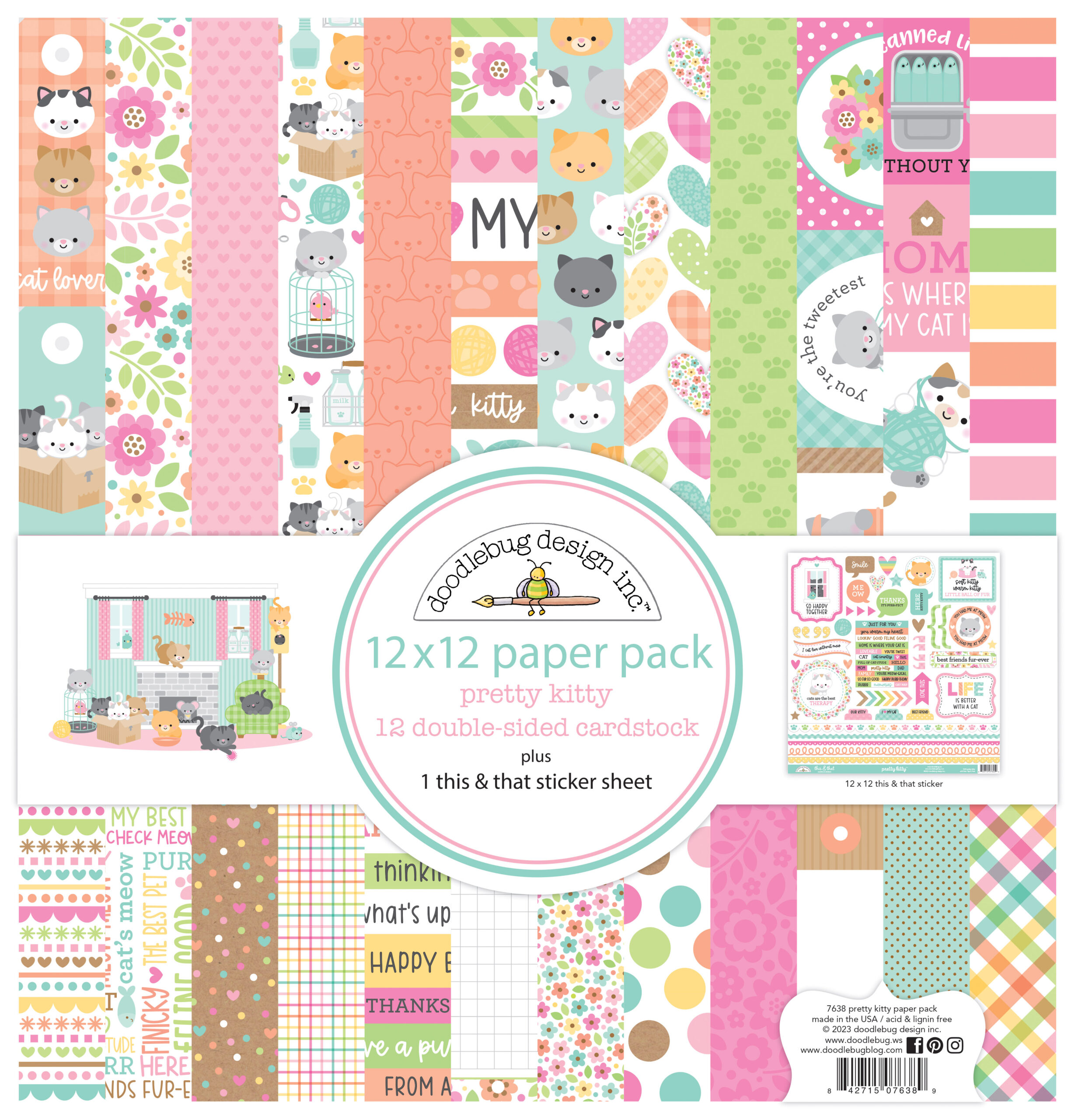 Doodlebug Pretty Kitty Paper Pack
