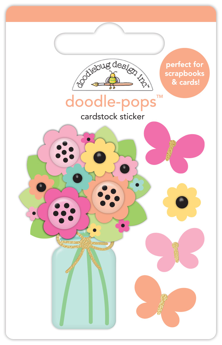 DOODLEBUG HELLO AGAIN DOODLEPOP BUTTERFLY BOUQUET