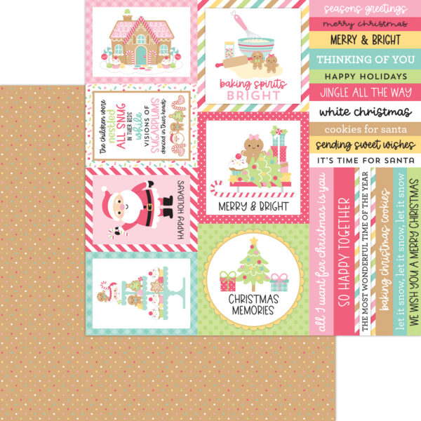 Doodlebug Gingerbread Kisses 12X12 Holiday Sprinkles