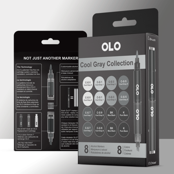 Olo 8 Piece Set Cool Gray