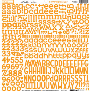 Bella Boulevard Letter Scramble Alpha Stickers Orange