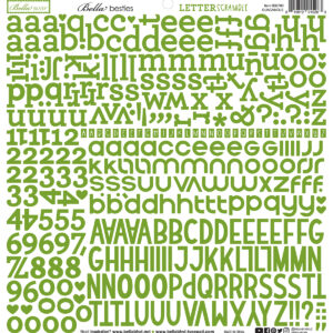 Bella Boulevard Letter Scramble Alpha Stickers Guacamole