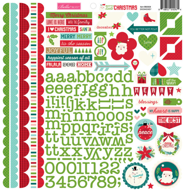 Bella Boulevard Merry Little Christmas Doohickey Cardstock Stickers