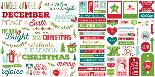 Bella Boulevard Merry Little Christmas Ephemera Words