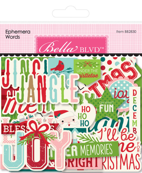 Bella Boulevard Merry Little Christmas Ephemera Words