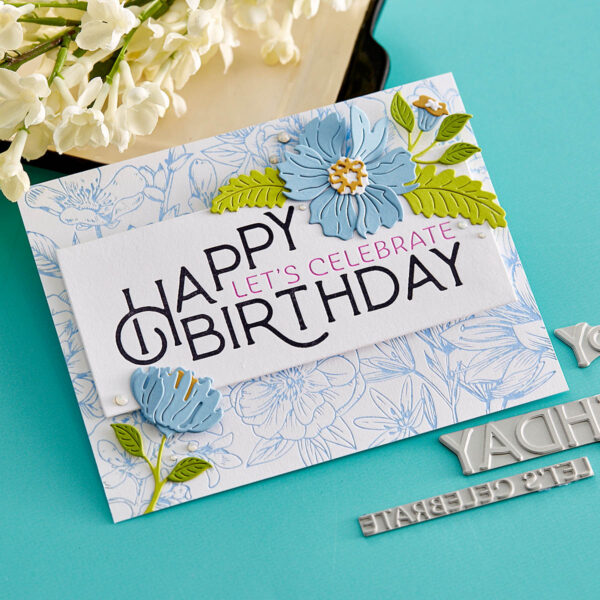 Spellbinders Betterpress Plate Happy Birthday Celebrate