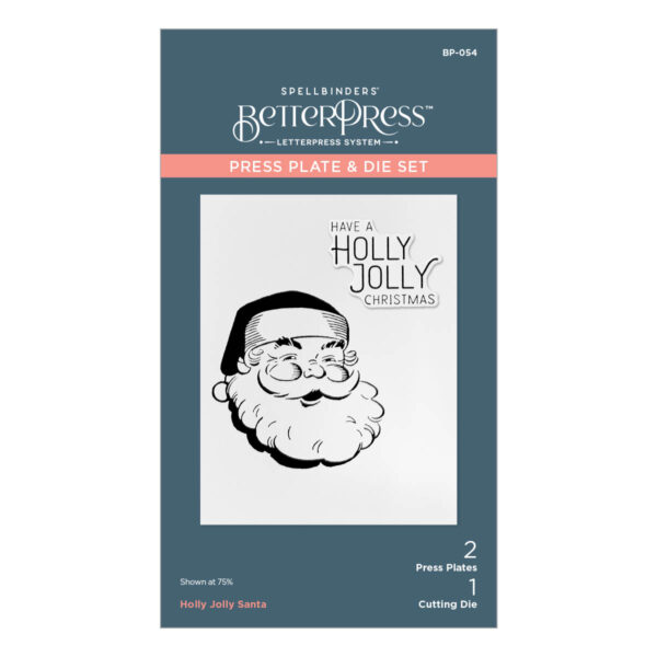 Spellbinders Betterpress Holly Jolly Santa