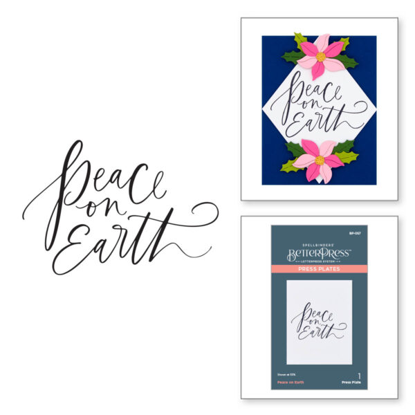 Spellbinders Betterpress Plate Peace On Earth