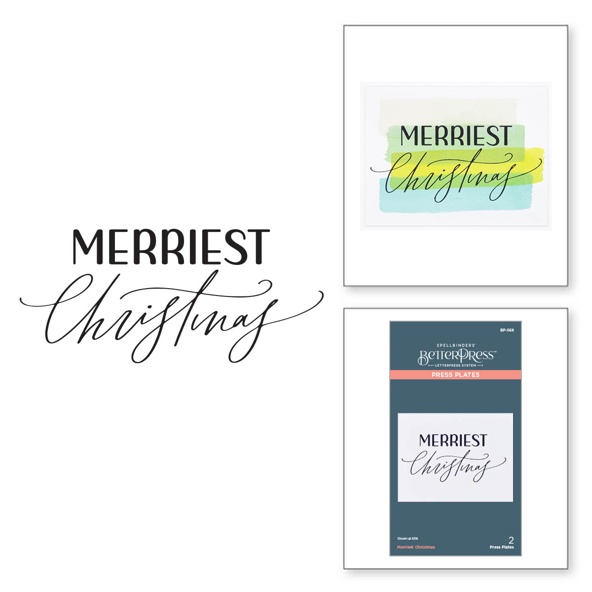 Spellbinders Betterpress Plate Merriest Chritmas