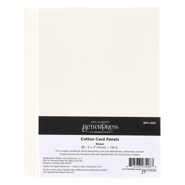 Spellbinders Betterpress A7 118 Lb Card Panel Bisque