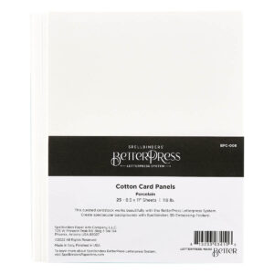 Spellbinders Betterpress 8.5x11 Card Panel Porcelain