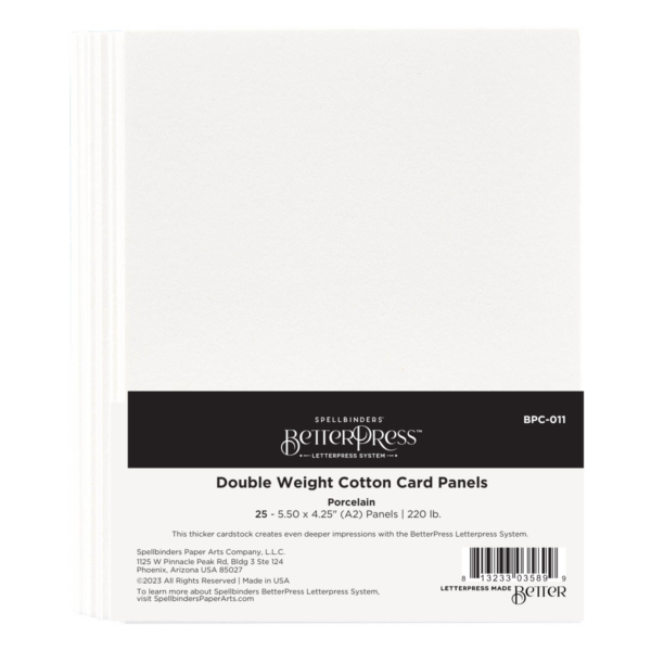 Spellbinders Betterpress A2 220 Lb Card Panel Porcelain