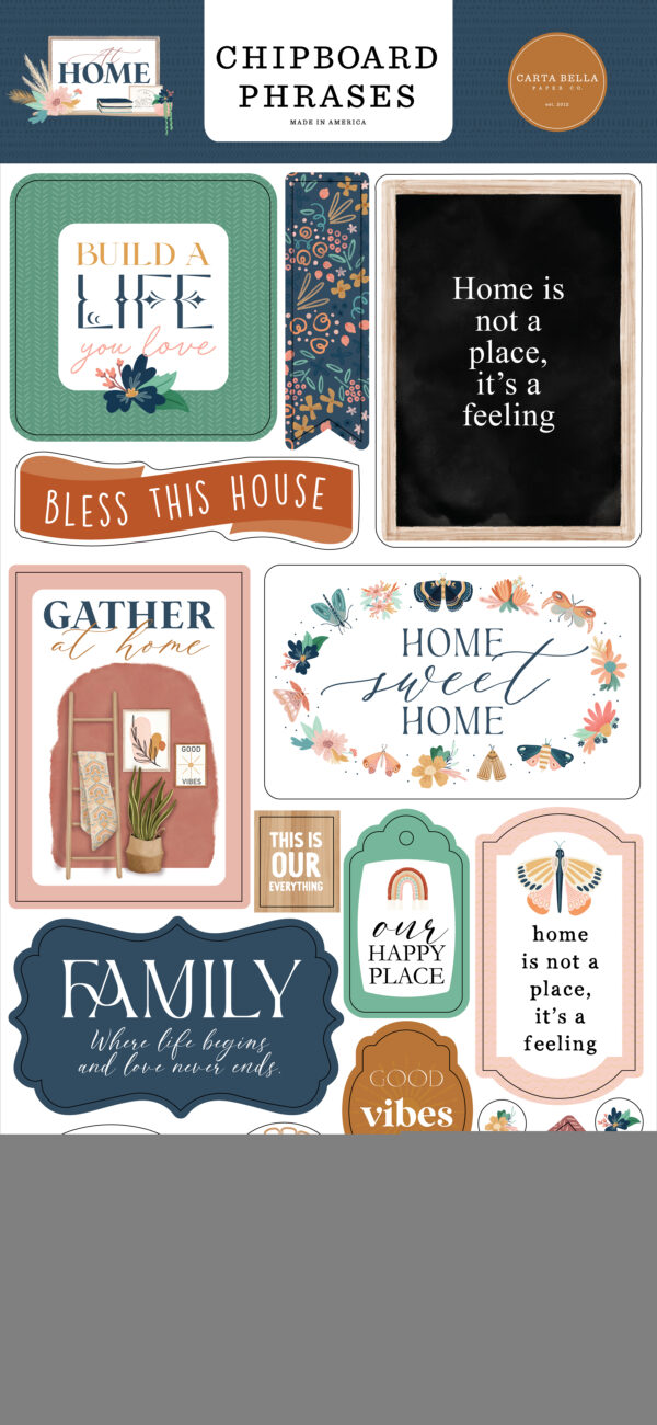 Carta Bella At Home 6X13 Chipboard Phrases