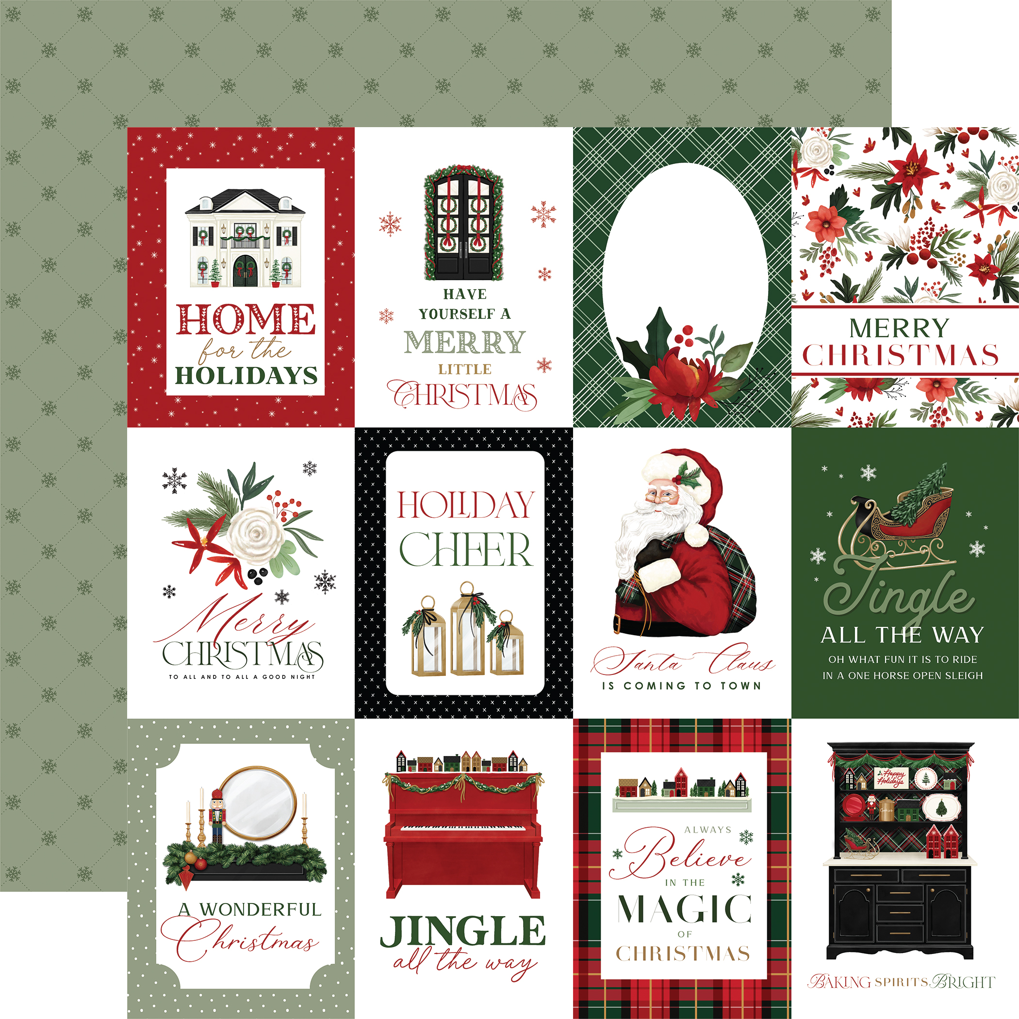 Carta Bella A Wonderful Christmas 12X12 3X4 Journaling Cards