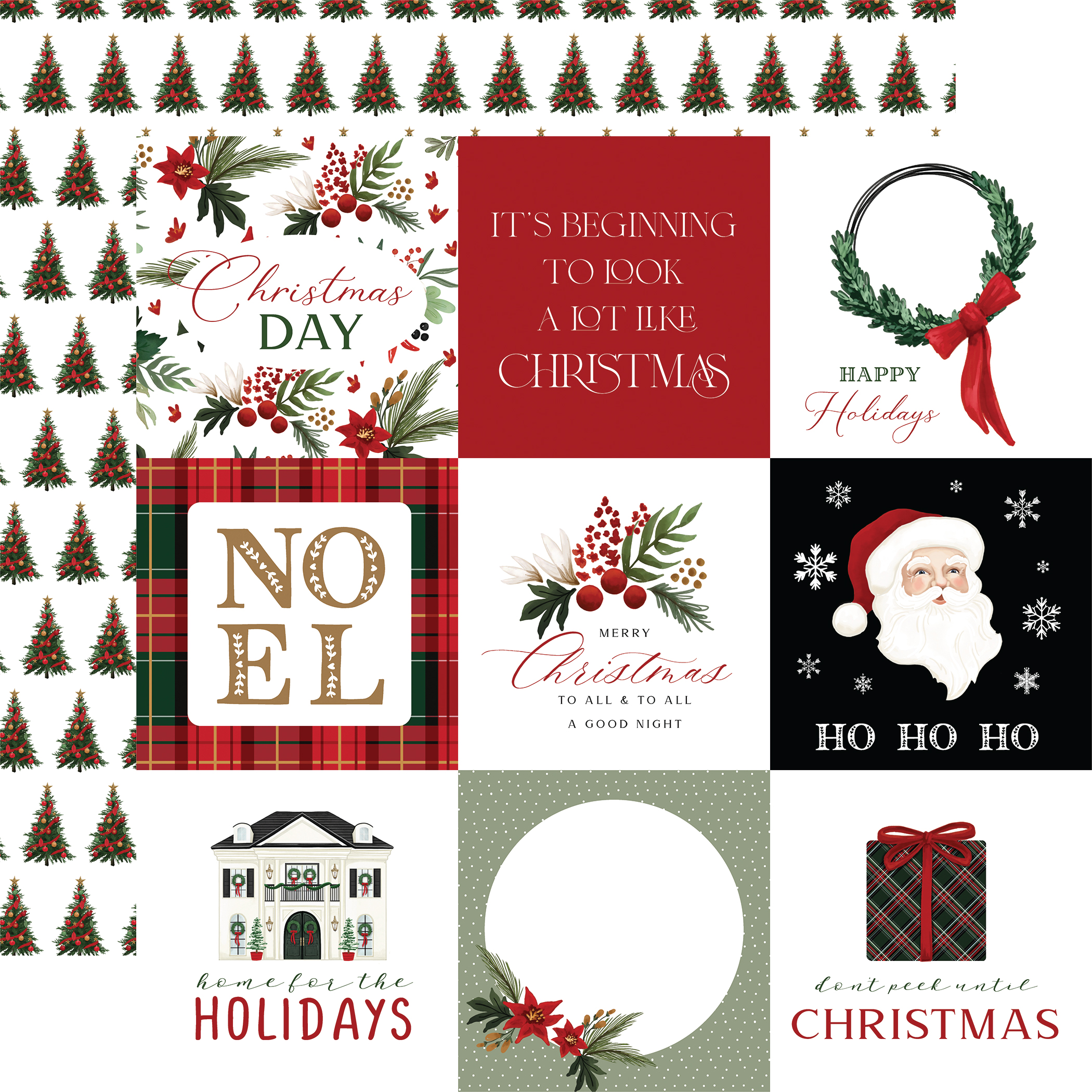 Carta Bella A Wonderful Christmas 12X12 4X4 Journaling Cards