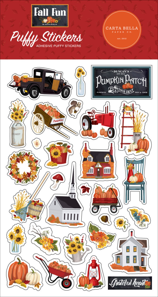 Carta Bella Fall Fun Puffy Stickers