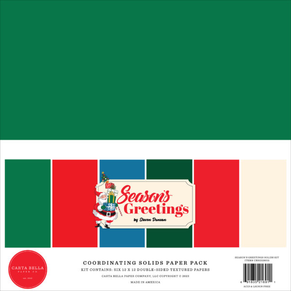 Carta Bella Season's Greetings Solids Kit