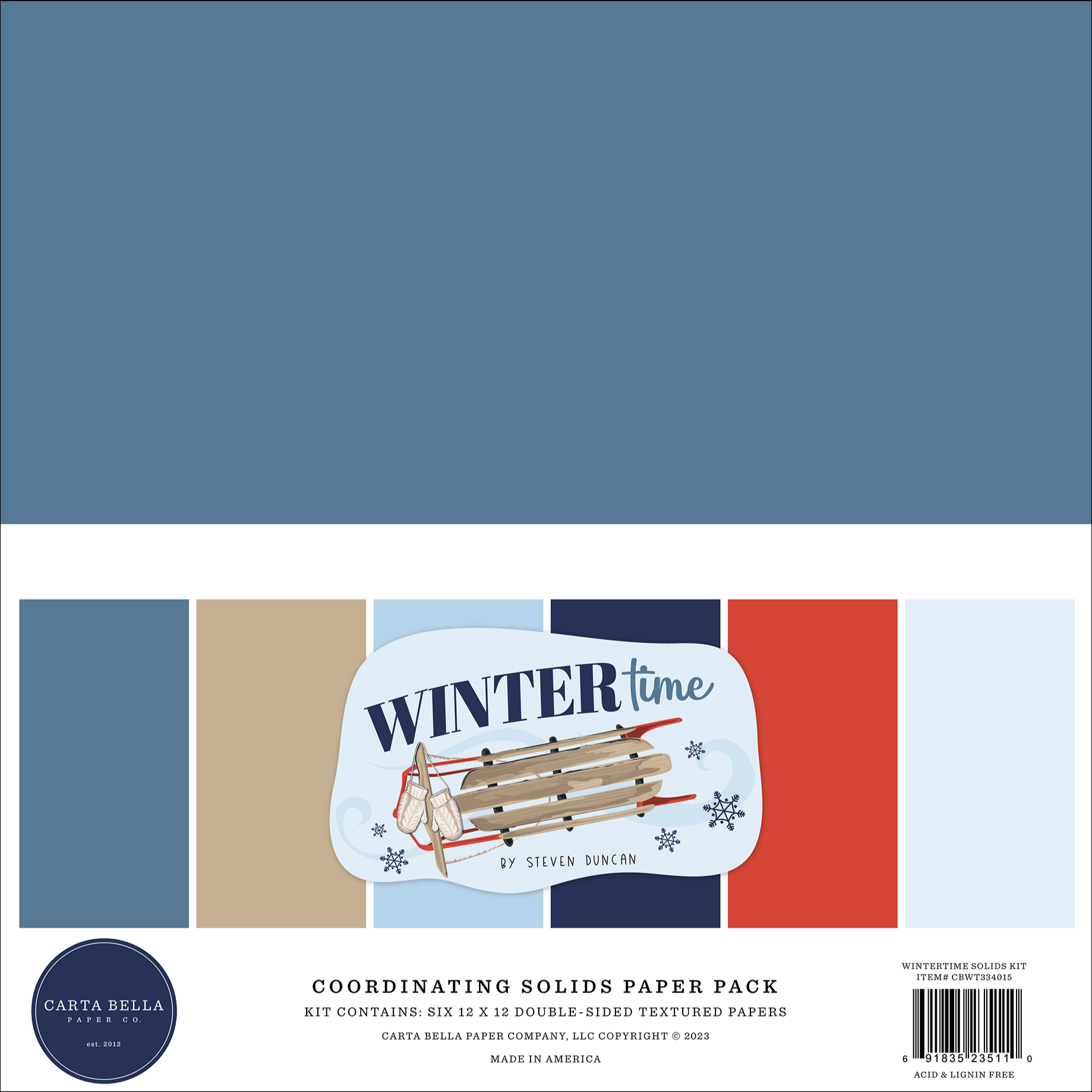 Carta Bella Wintertime Solids Kit