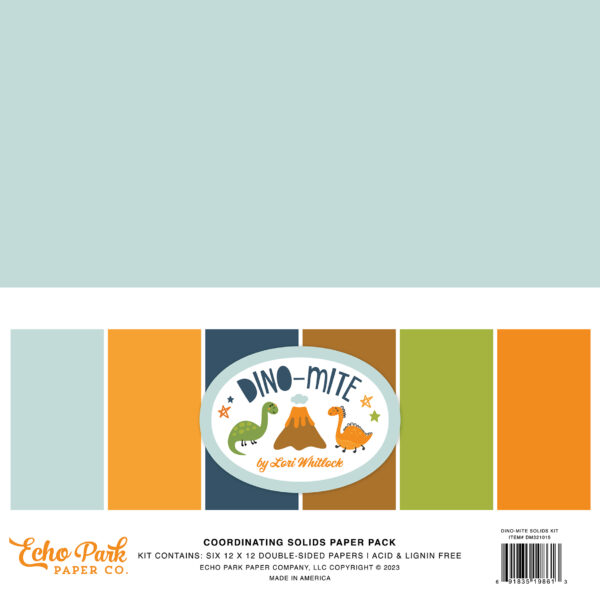 Echo Park Dino-mite Solids Kit